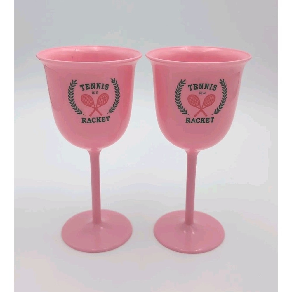 2 - Tennis is a Racket plastic target pink glasses